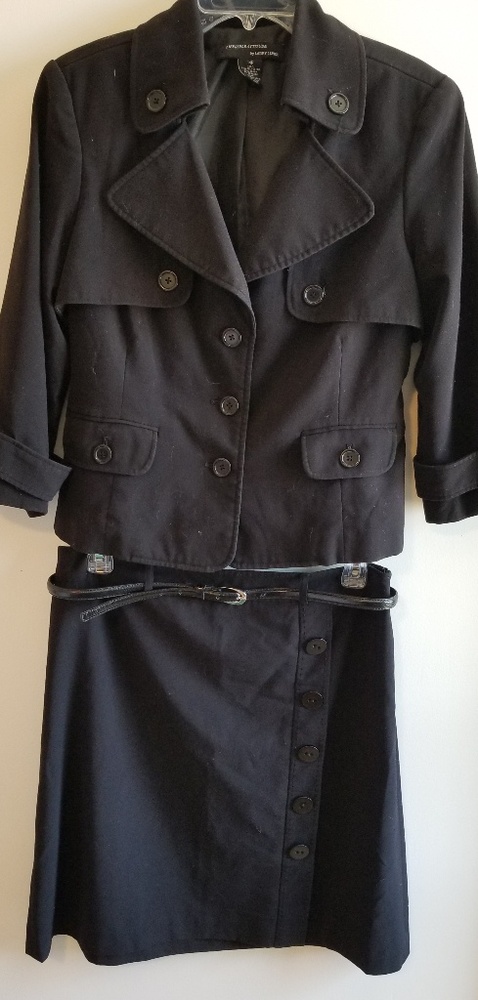 Lifestyle Attitude Black Skirt Suit Size 14p